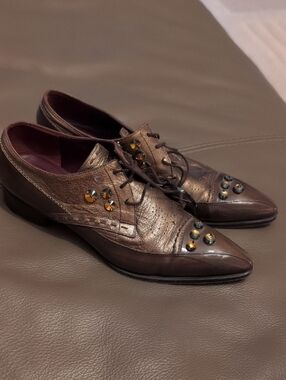 Prada lace up loafers
